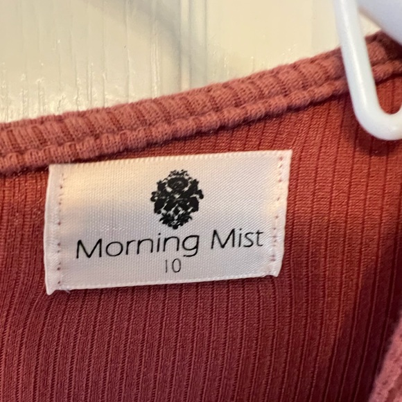 Morning Mist size 10 mauve minidress. Deep v neck. - Picture 5 of 6